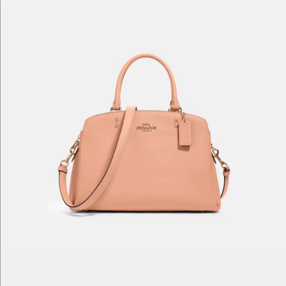 New and Beautiful colour COACH Lillie Carryall Leather Handbag